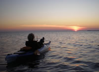 Gwen enjoys an Edisto sunset